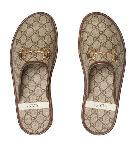 gucci gg supreme slippers|gucci slippers for men price.